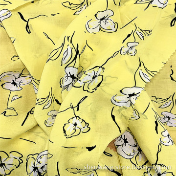 Tecido feminino elegante macio de rayon com estampa floral